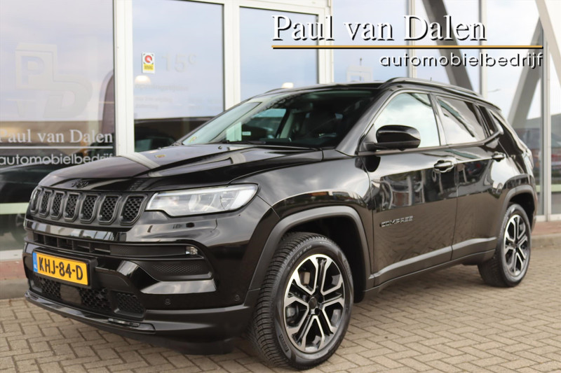 Jeep Compass 1.5 e-HYBRID AUTOMAAT LIMITED BLACK Navi | 360 Camera | Keyless | Clima | Adapt.Cruise | Electr.Klep | Carplay/Android | 18 Inch